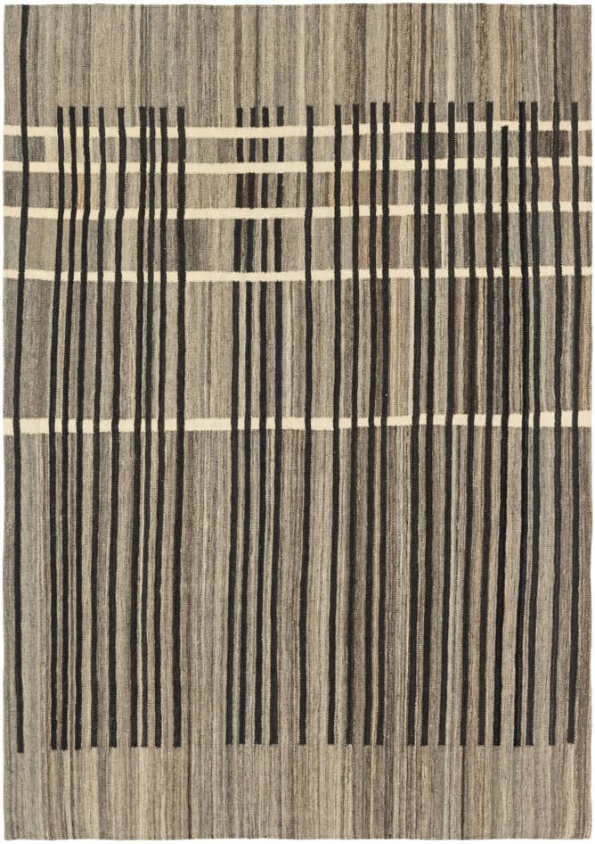 Detail image of 5' 8 x 8' Hand Woven Kilim Modern Wool Rug