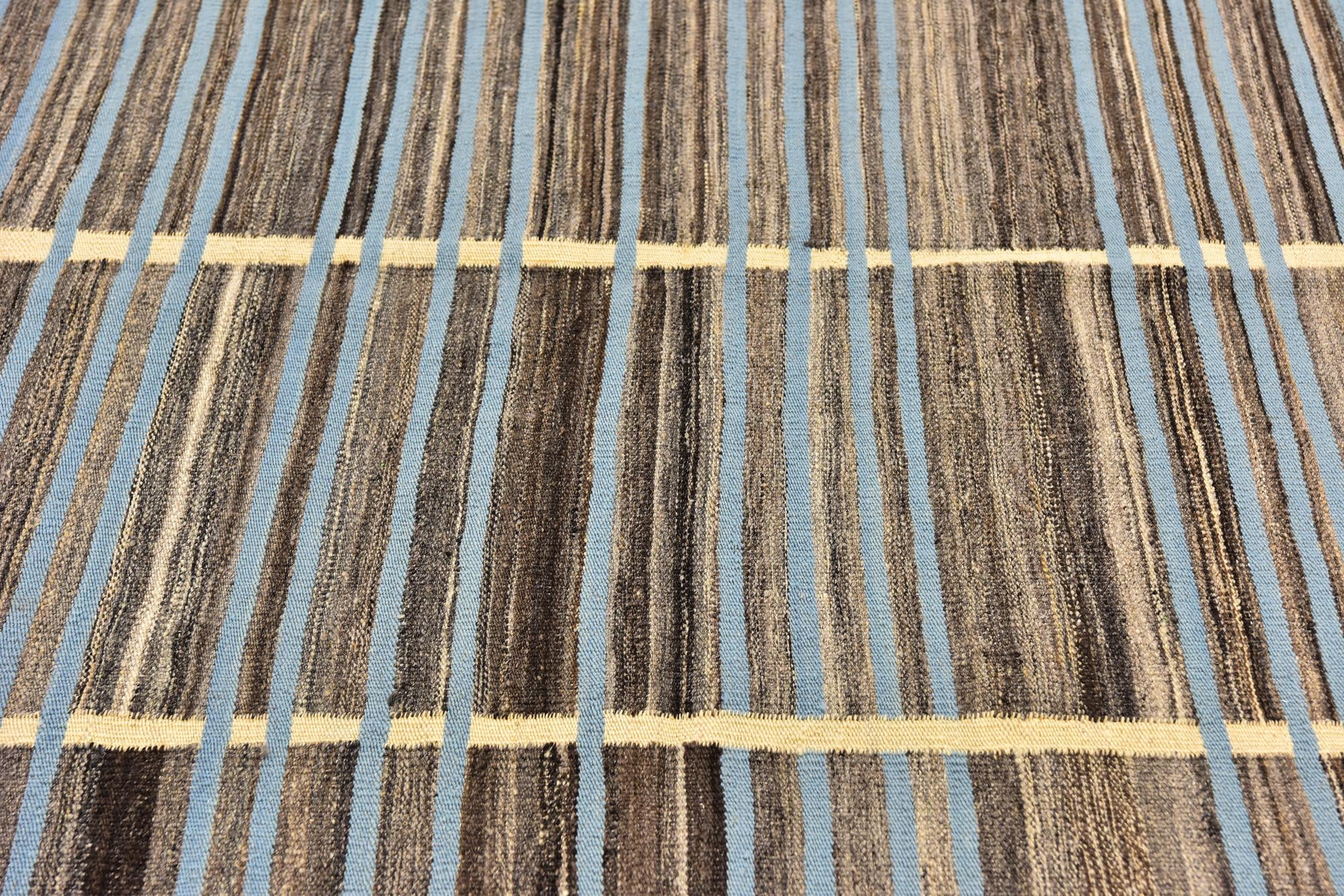 5' 7 x 8' Hand Woven Kilim Modern Wool Rug
