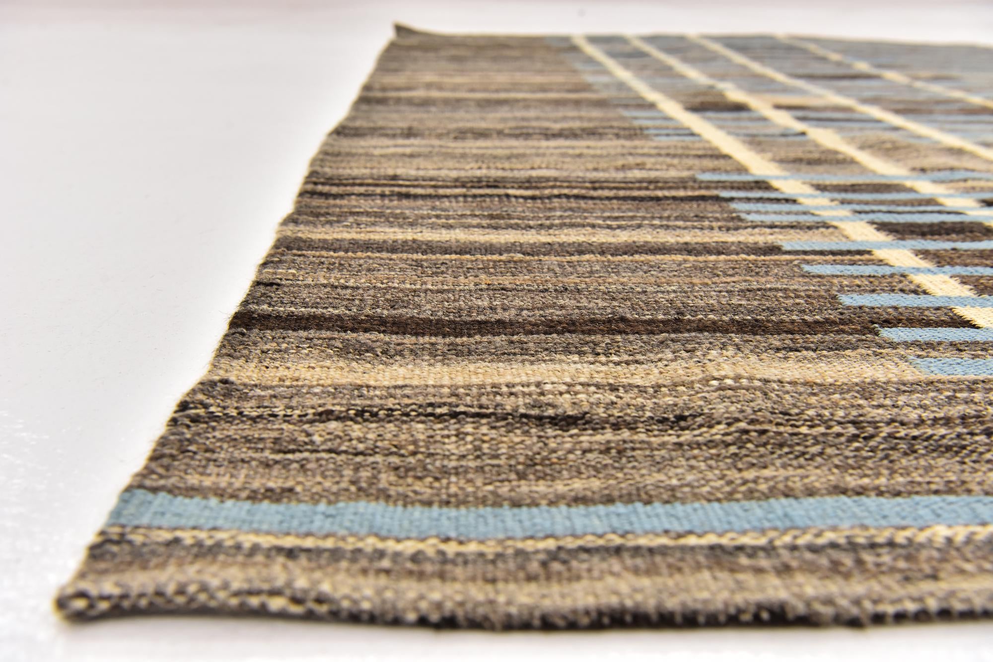 5' 7 x 8' Hand Woven Kilim Modern Wool Rug
