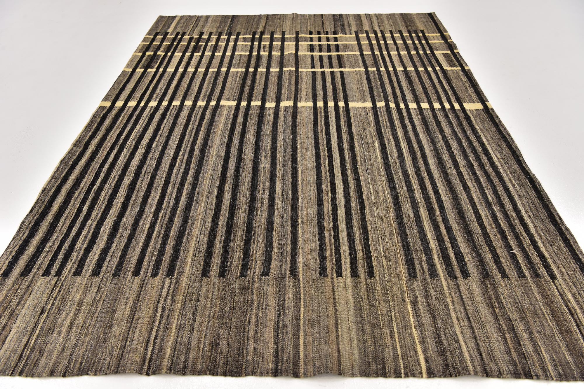 5' 7 x 8' Hand Woven Kilim Modern Wool Rug