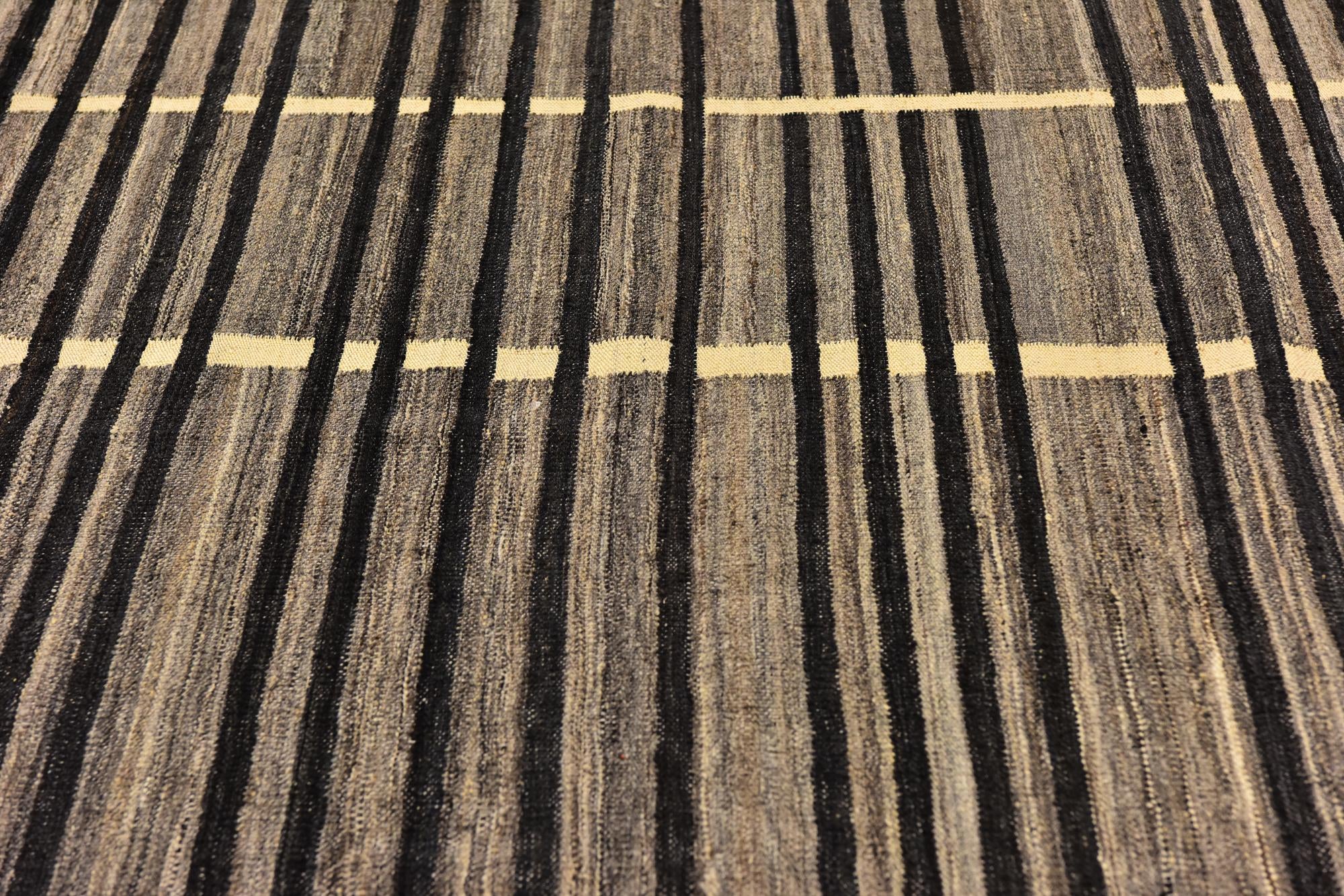 5' 7 x 8' Hand Woven Kilim Modern Wool Rug