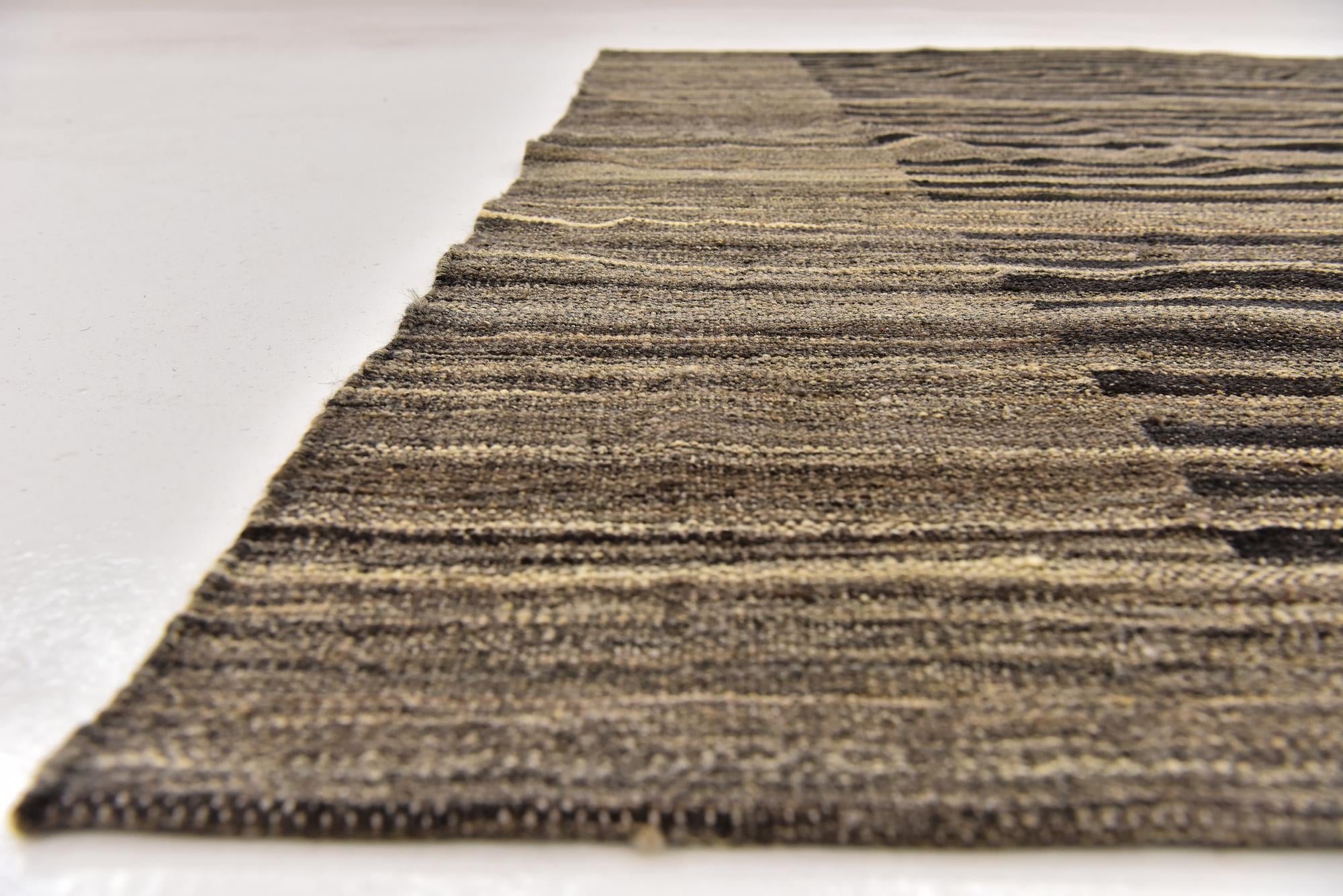 5' 7 x 8' Hand Woven Kilim Modern Wool Rug