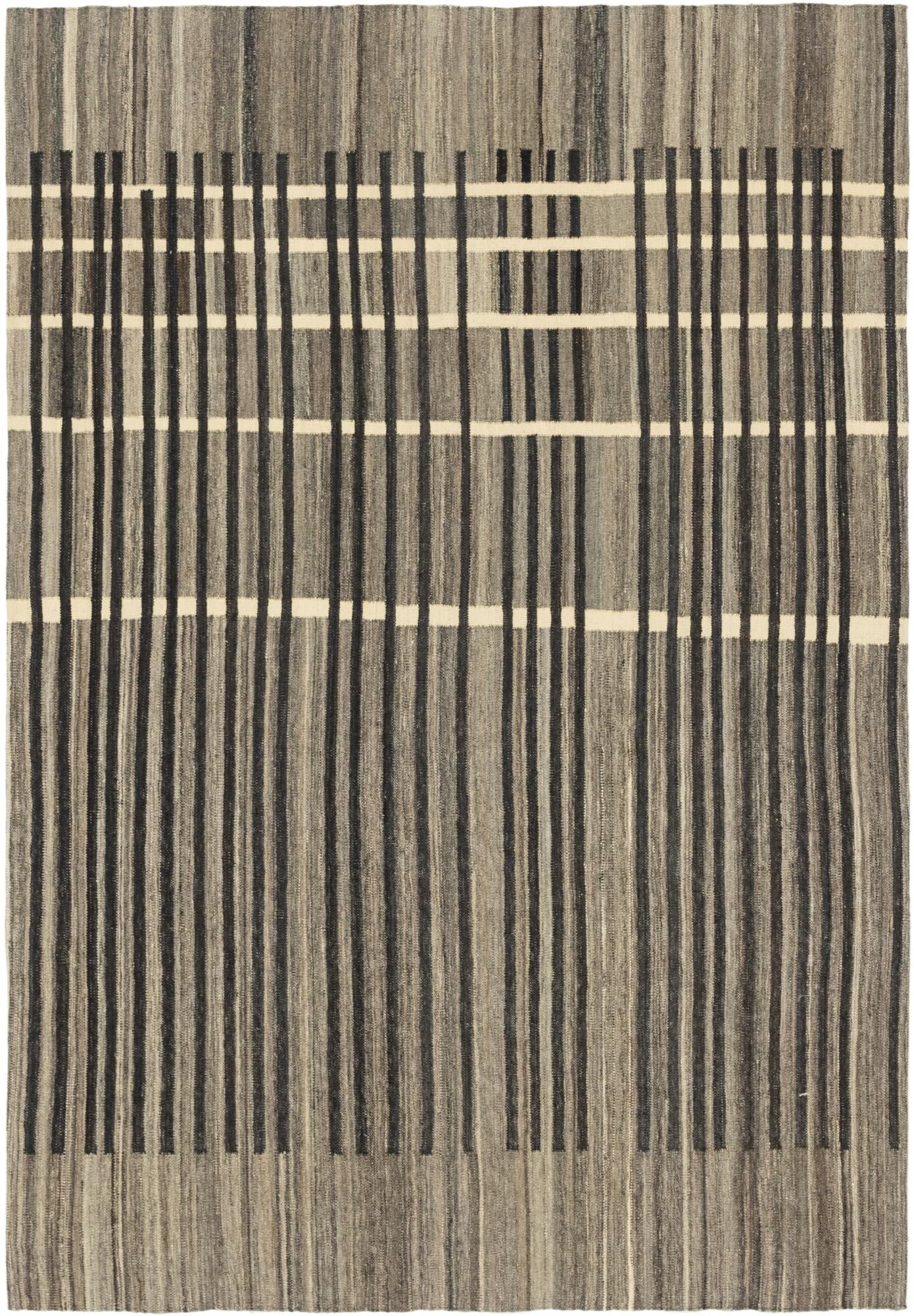 5' 7 x 8' Hand Woven Kilim Modern Wool Rug