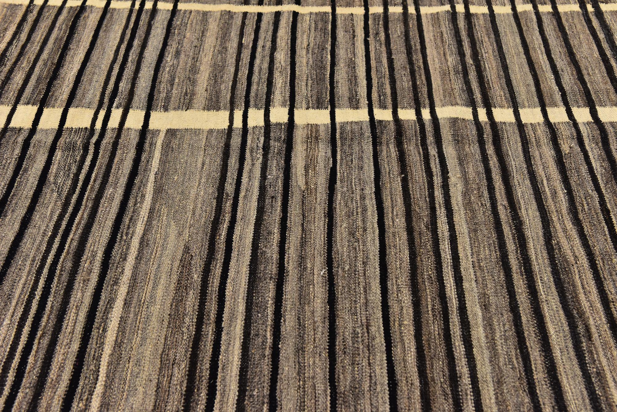 5' 8 x 8' 2 Hand Woven Kilim Modern Wool Rug