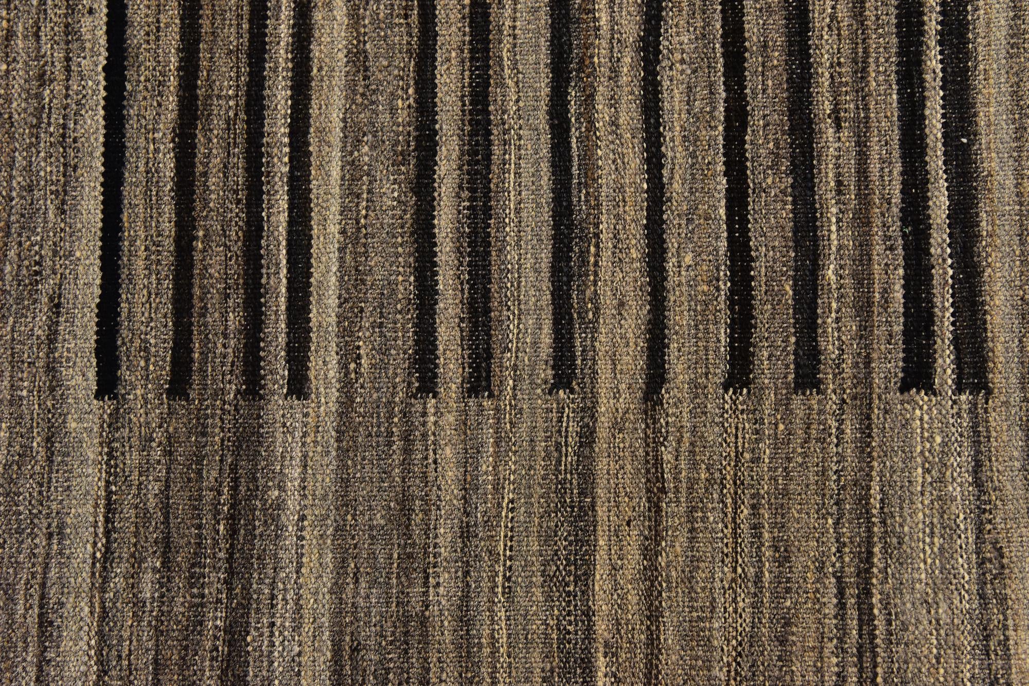 5' 8 x 8' 2 Hand Woven Kilim Modern Wool Rug