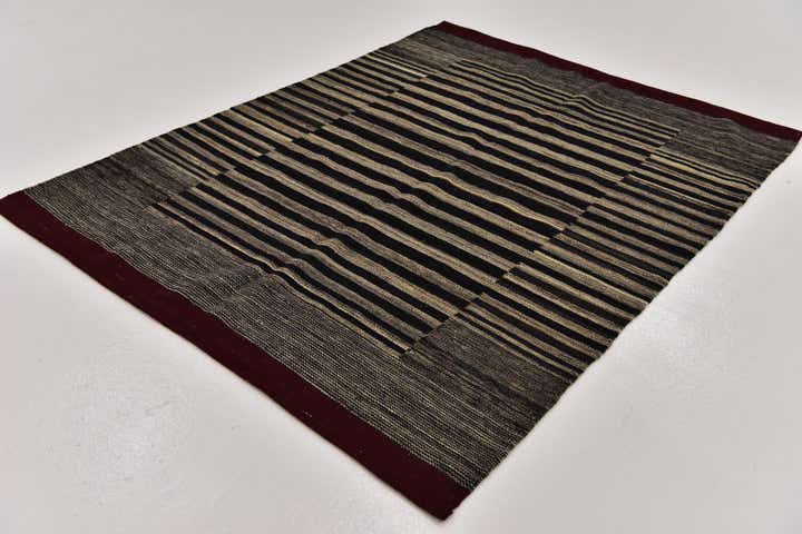 4' 4 x 5' 8 Hand Woven Kilim Modern Wool Rug