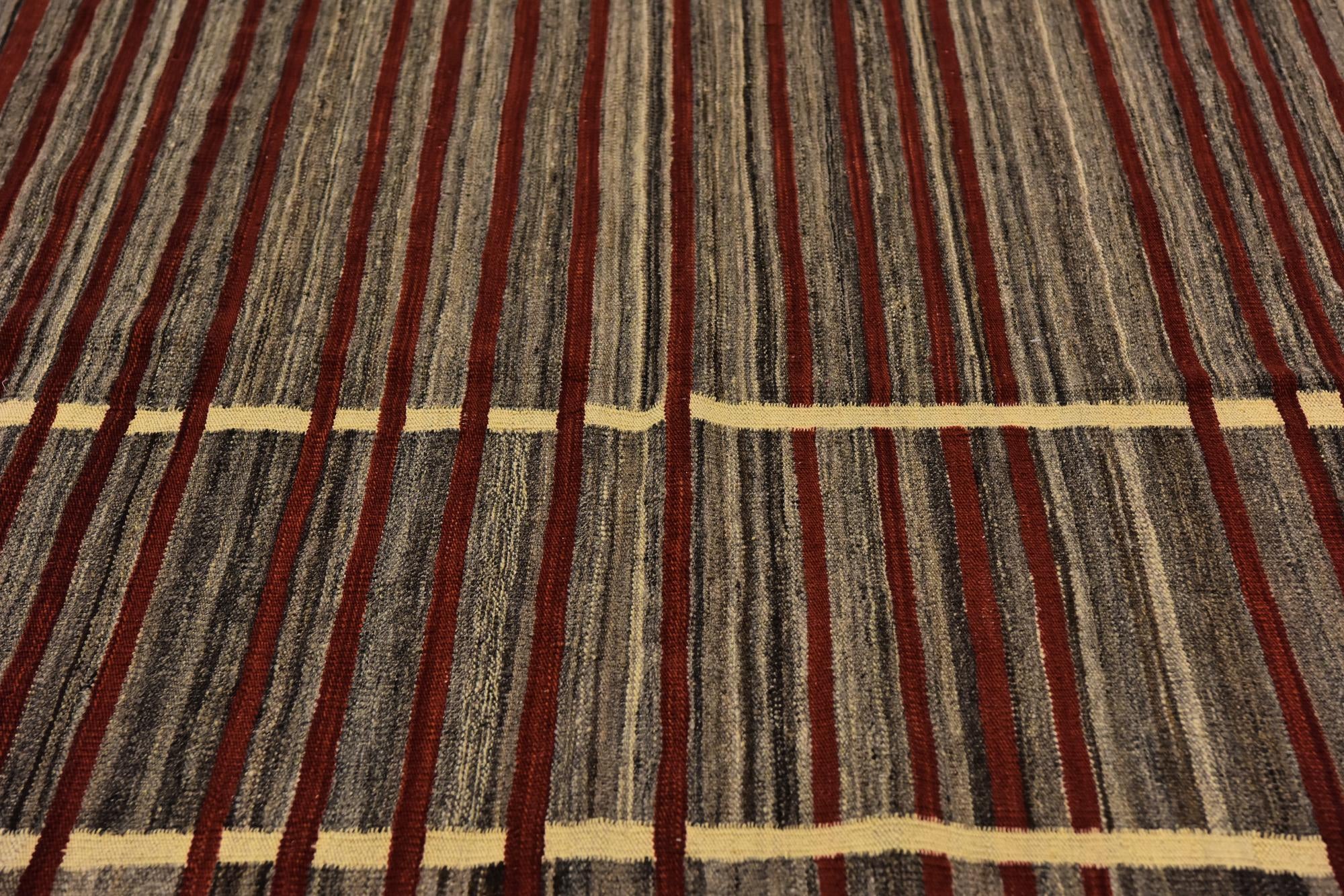 5' 8 x 8' Hand Woven Kilim Modern Wool Rug