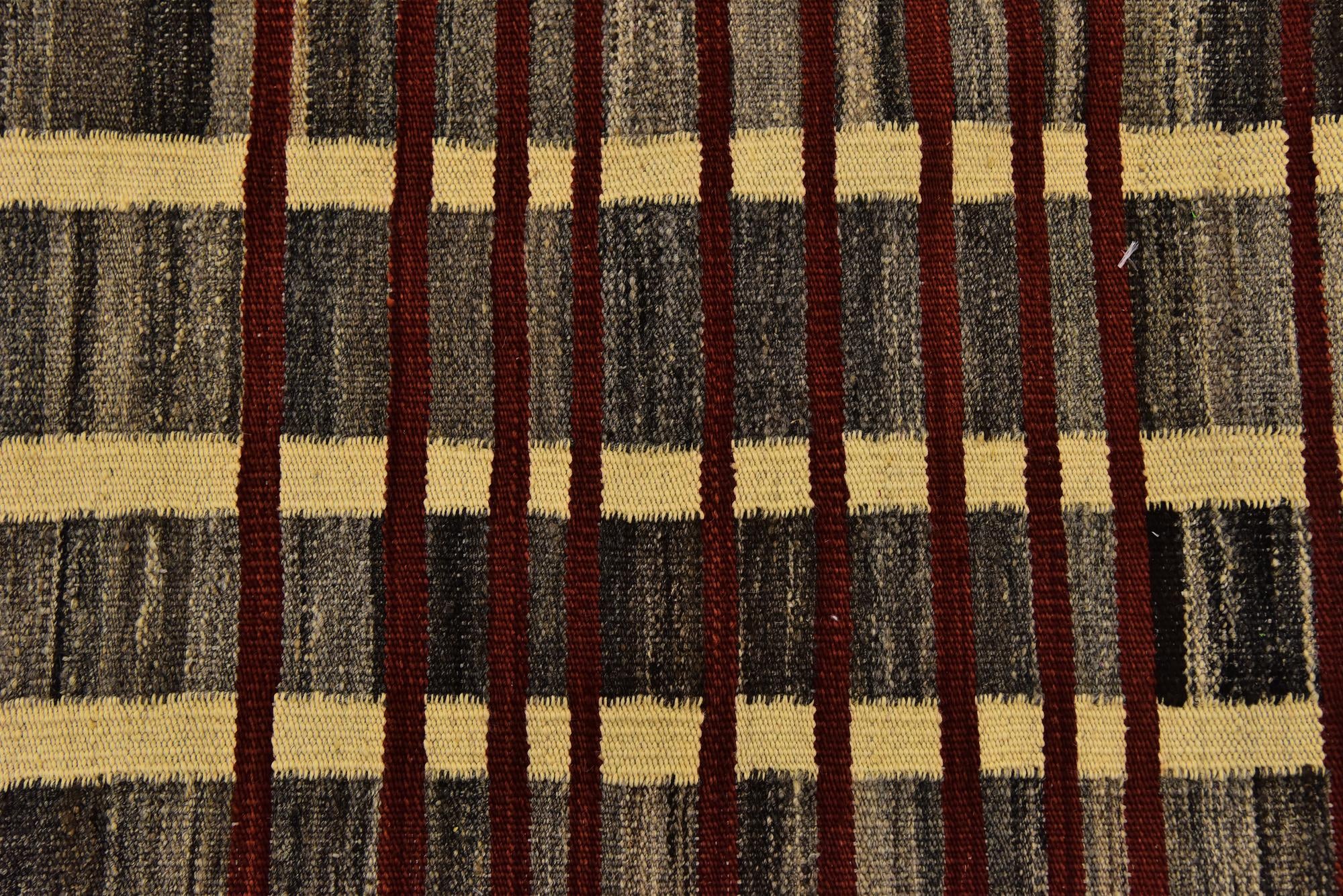 5' 8 x 8' Hand Woven Kilim Modern Wool Rug