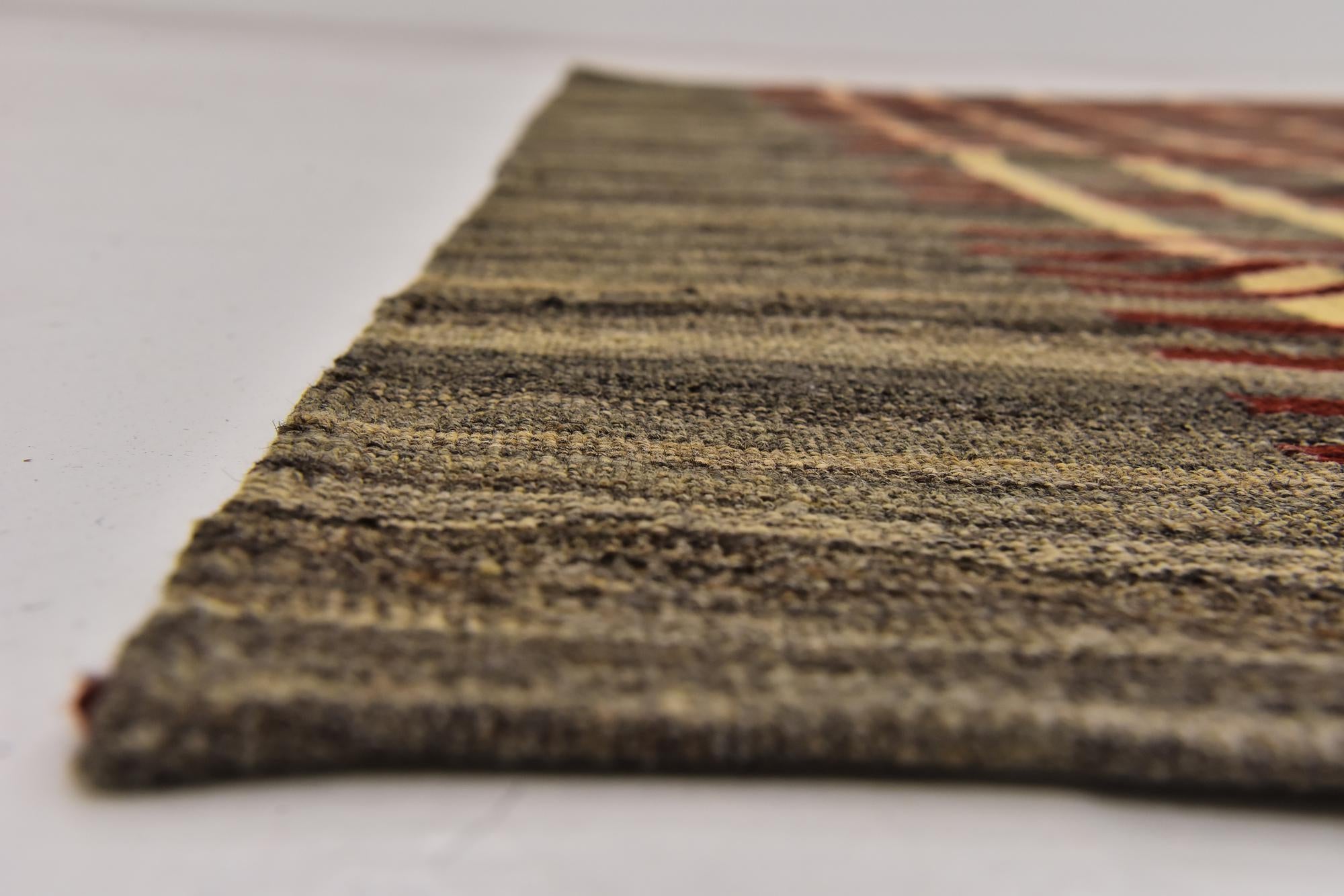 5' 8 x 8' Hand Woven Kilim Modern Wool Rug