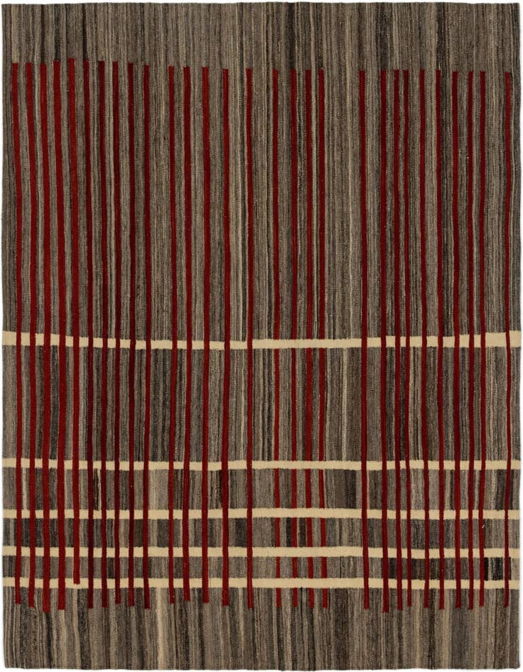 Detail image of 5' 8 x 8' Hand Woven Kilim Modern Wool Rug