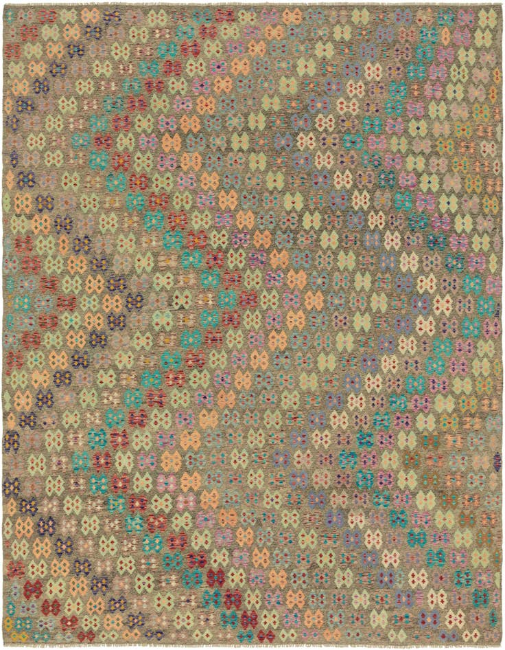 Detail image of 10' 4 x 13' Hand Woven Kilim Modern Wool Rug