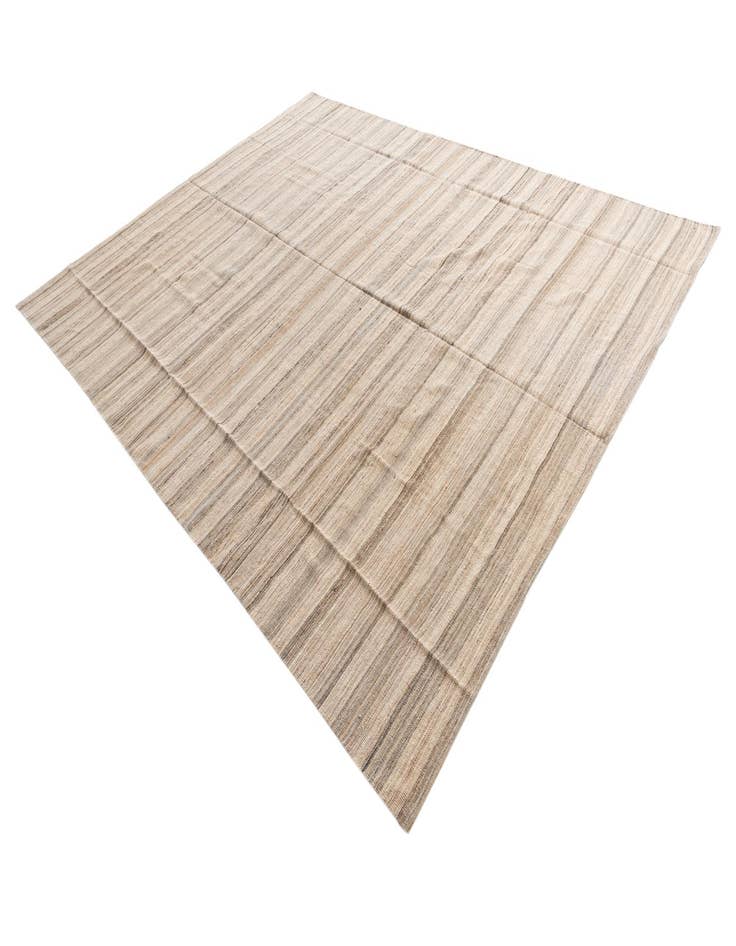 Detail image of 9' 10 x 12' 10  Hand Woven Kilim Modern Wool Rug