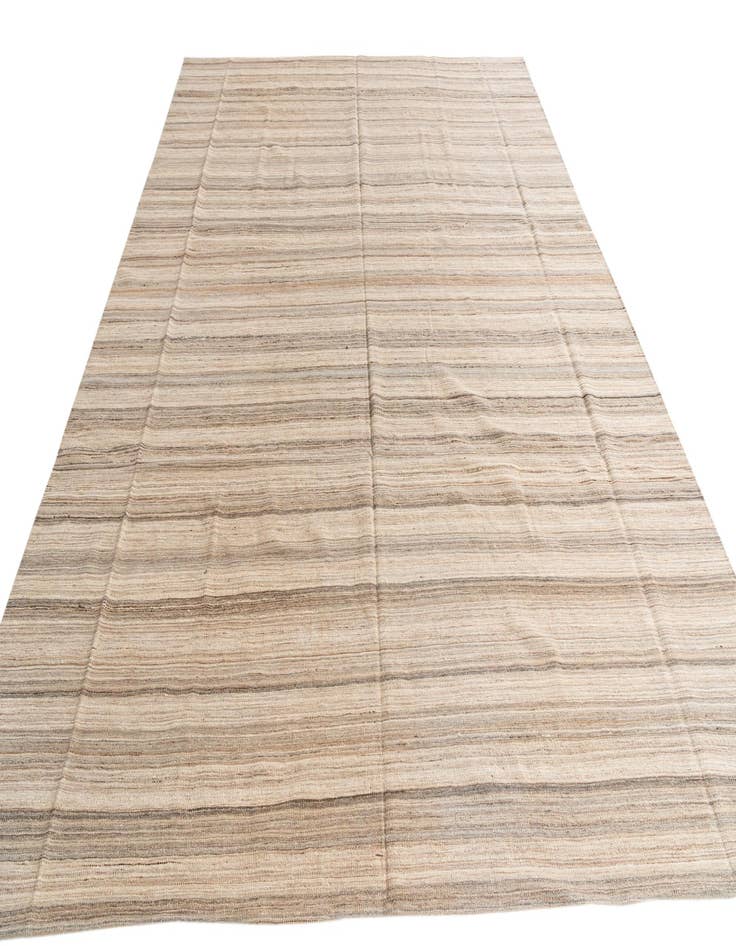 Detail image of 9' 10 x 12' 10  Hand Woven Kilim Modern Wool Rug