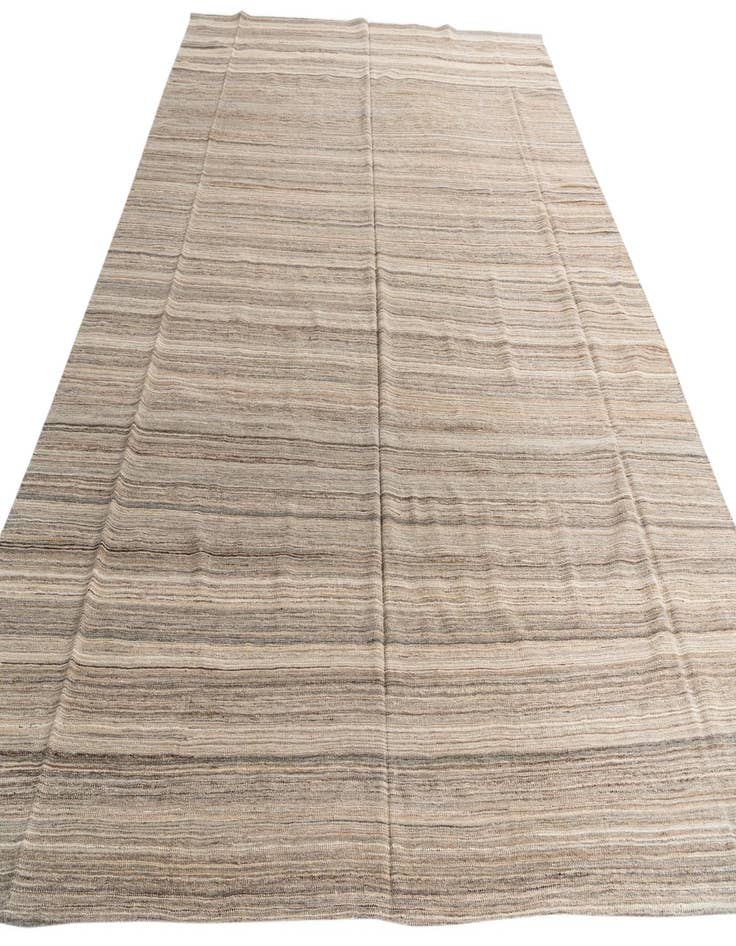 Detail image of 9' 10 x 12' 10  Hand Woven Kilim Modern Wool Rug