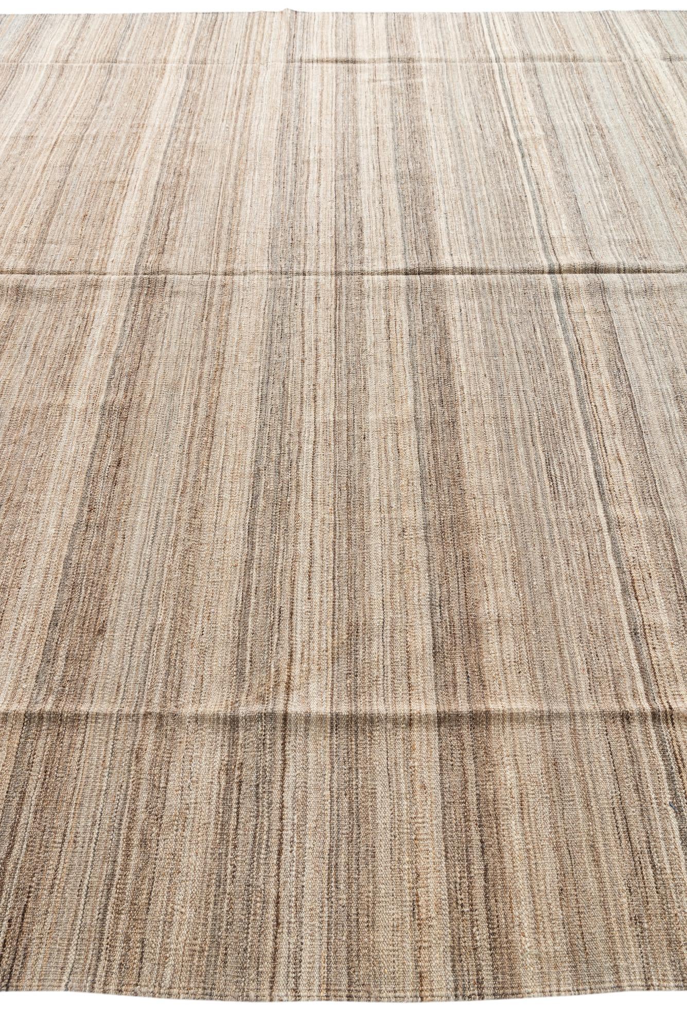 9' 9 x 12' 10 Hand Woven Kilim Modern Wool Rug