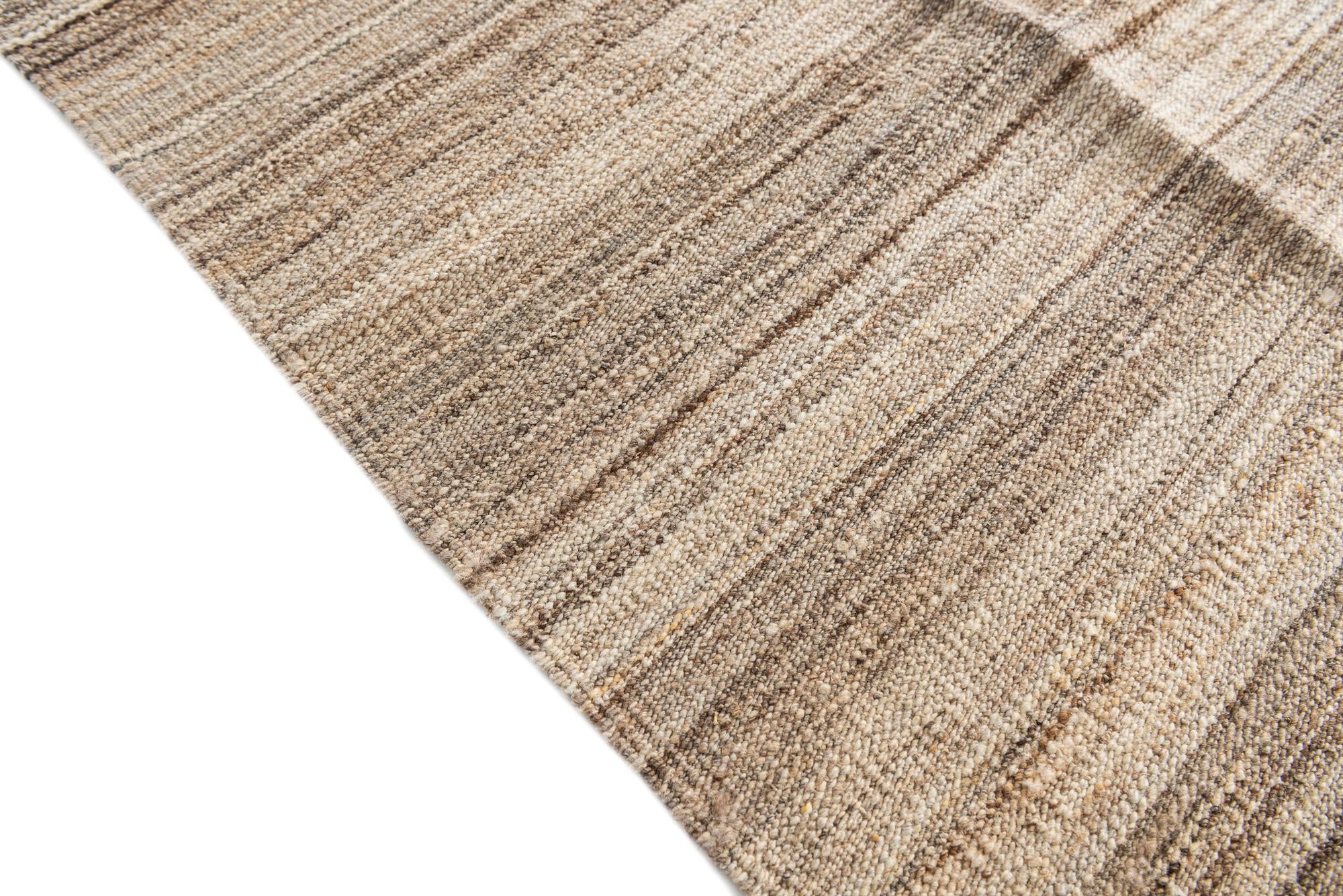 9' 9 x 12' 10 Hand Woven Kilim Modern Wool Rug