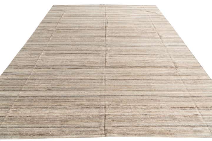 10' 1 x 12' 10 Hand Woven Kilim Modern Wool Rug