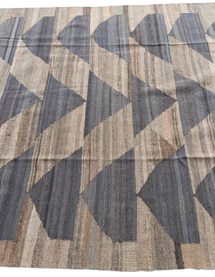 Detail image of 5' 8 x 7' 7  Hand Woven Kilim Modern Wool Rug