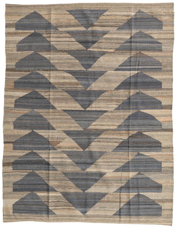 Detail image of 5' 8 x 7' 7 Hand Woven Kilim Modern Wool Rug