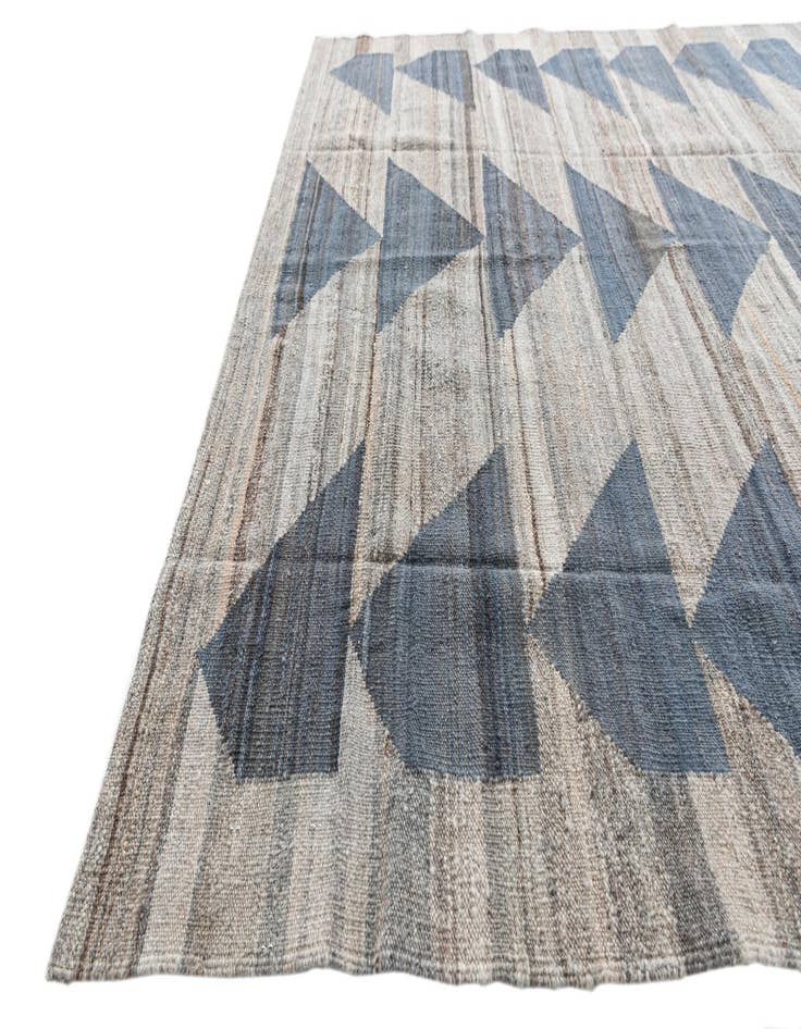 Detail image of 5' 8 x 7' 7  Hand Woven Kilim Modern Wool Rug