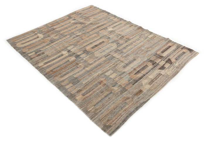 5' x 6' 6 Hand Woven Kilim Modern Wool Rug