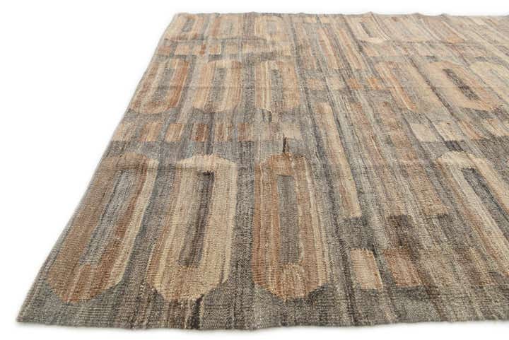 5' x 6' 6 Hand Woven Kilim Modern Wool Rug