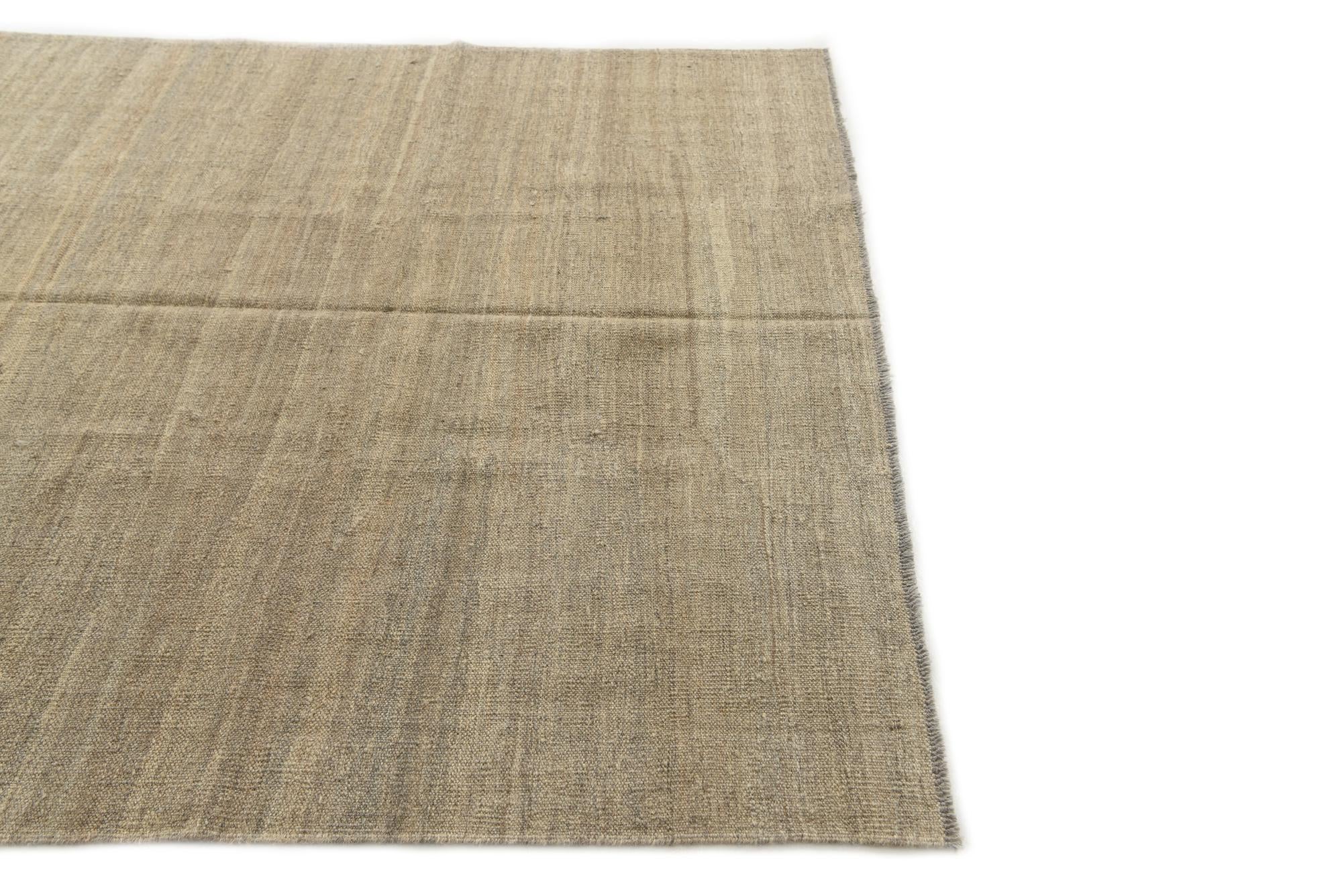 5' 4 x 7' 8 Hand Woven Kilim Modern Wool Rug