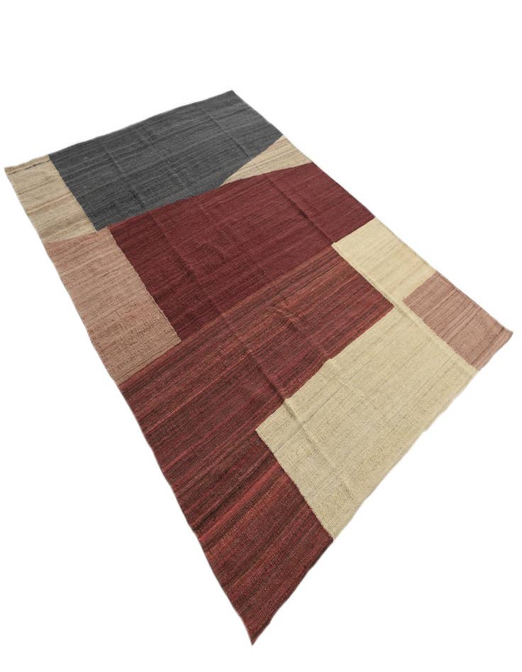 Detail image of 6' x 7' 10  Hand Woven Kilim Modern Wool Rug