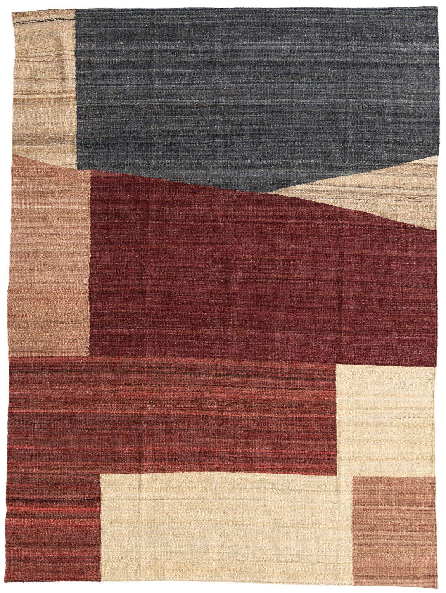 6' x 7' 10 Hand Woven Kilim Modern Wool Rug