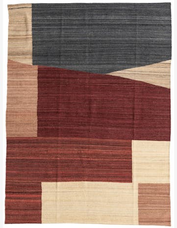 6' x 7' 10 Hand Woven Kilim Modern Wool Rug