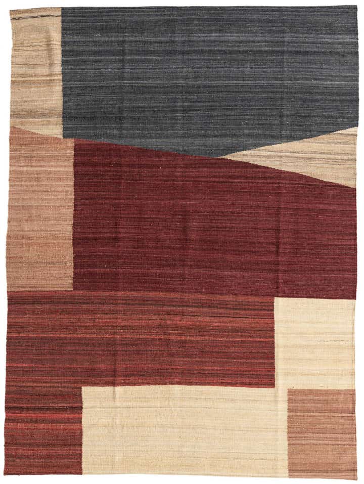 6' x 7' 10 Hand Woven Kilim Modern Wool Rug