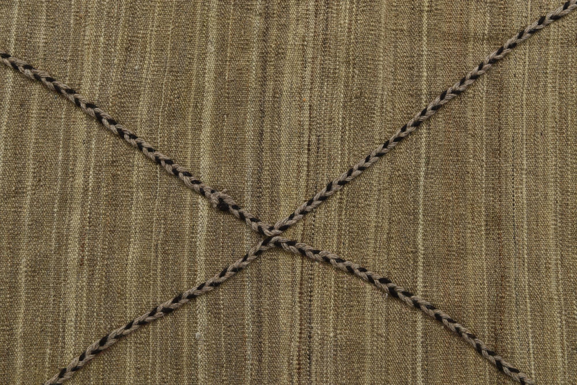 6' 9 x 9' 1 Hand Woven Kilim Modern Wool Rug