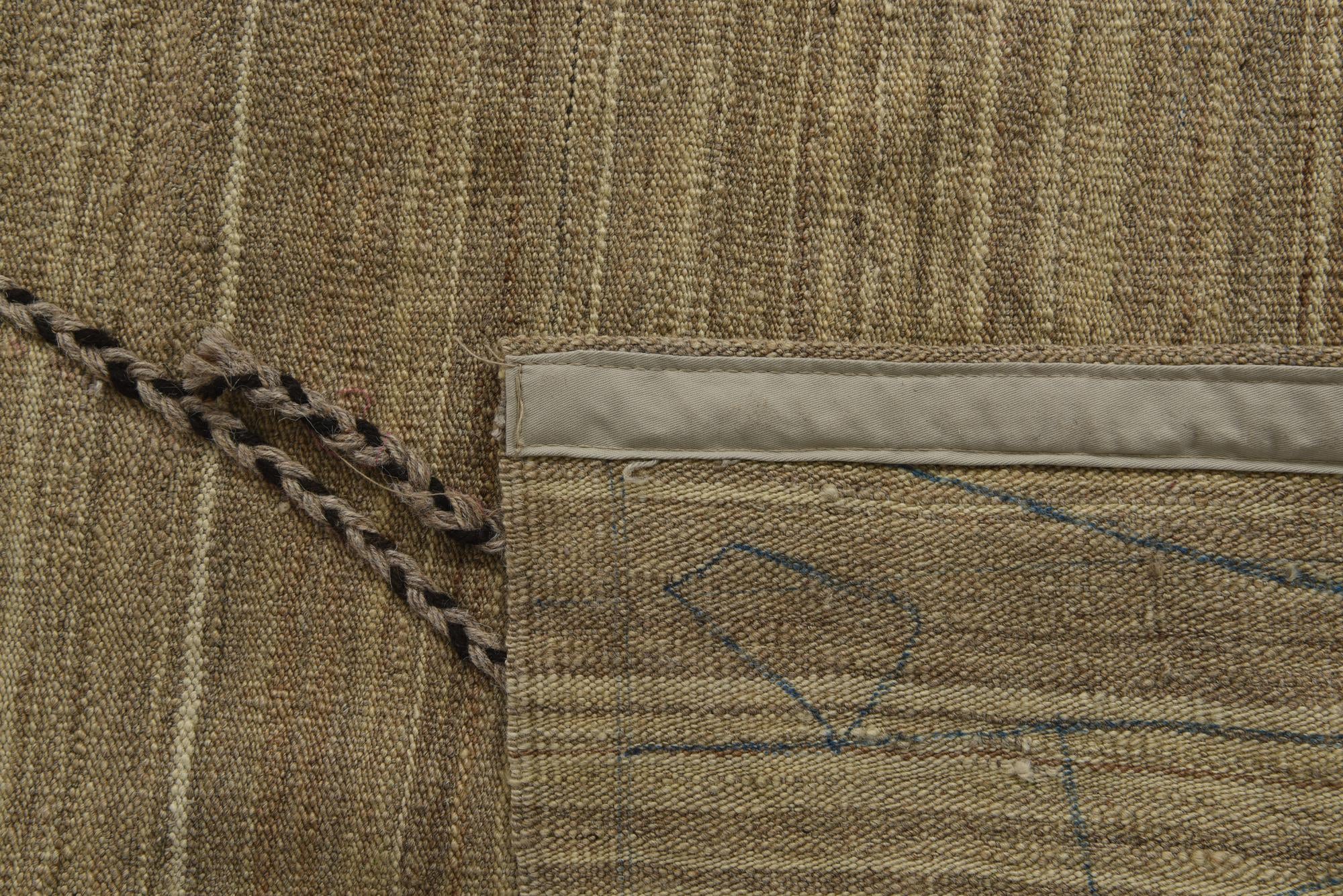 6' 9 x 9' 1 Hand Woven Kilim Modern Wool Rug