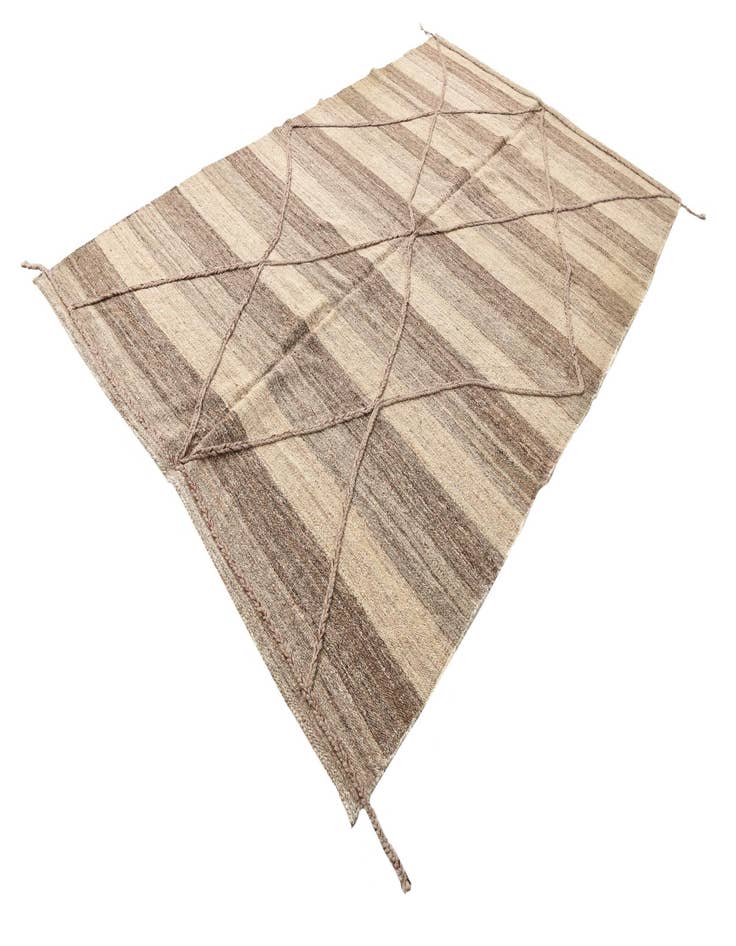 Detail image of 6' 1 x 9' 7  Hand Woven Kilim Modern Wool Rug