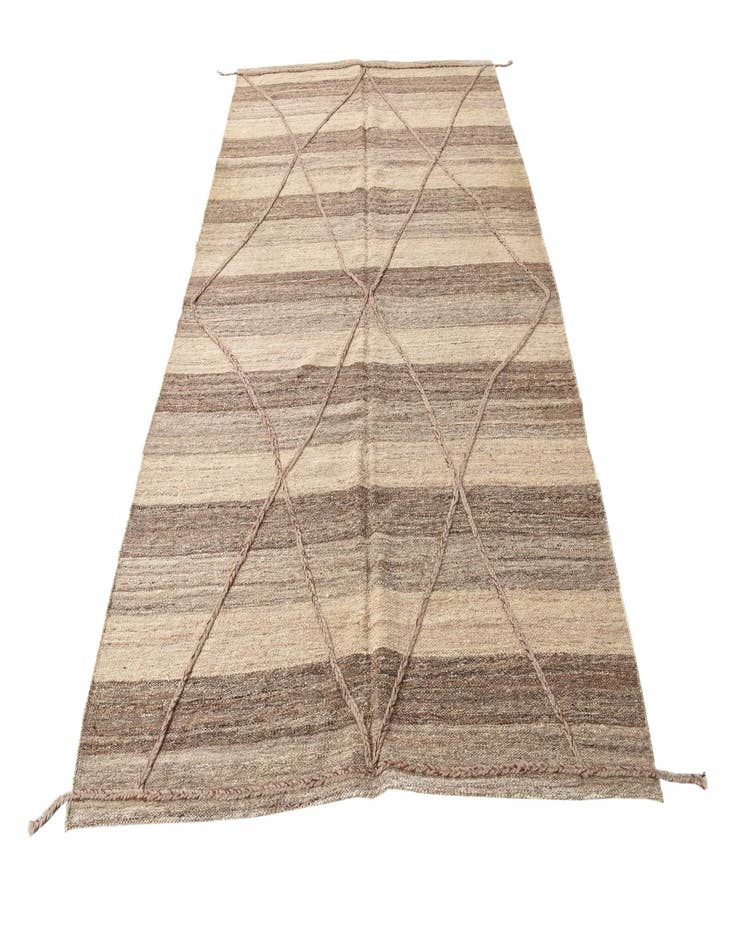 Detail image of 6' 1 x 9' 7  Hand Woven Kilim Modern Wool Rug