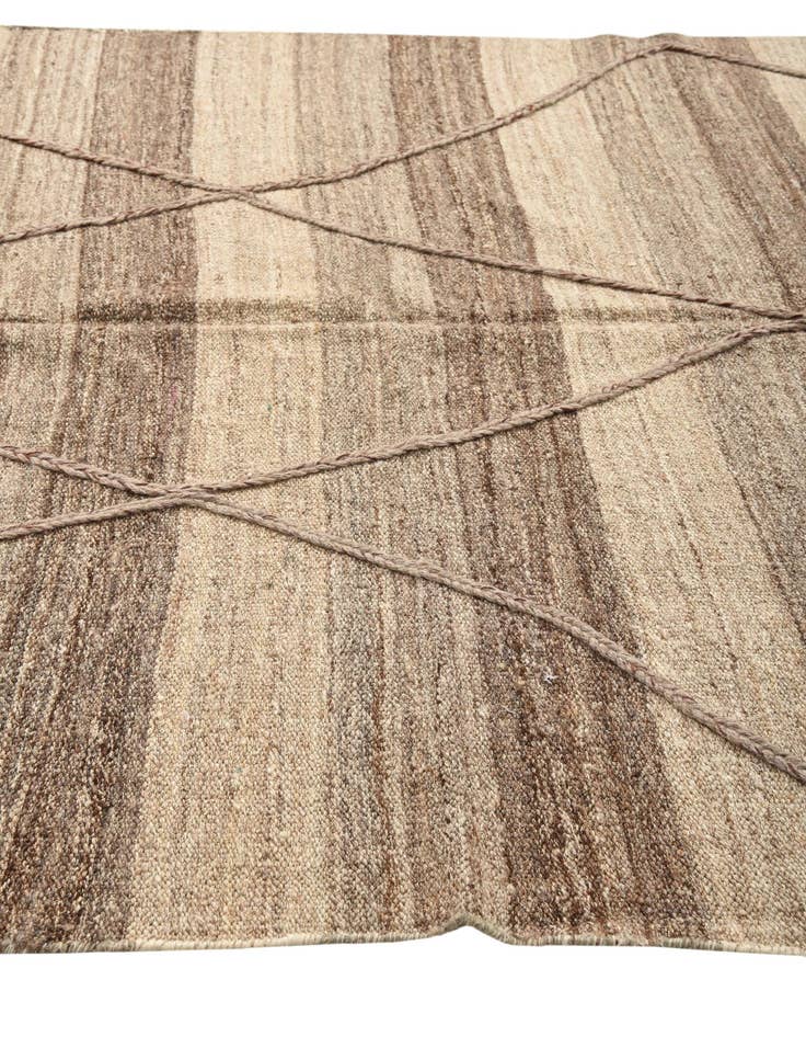 Detail image of 6' 1 x 9' 7  Hand Woven Kilim Modern Wool Rug