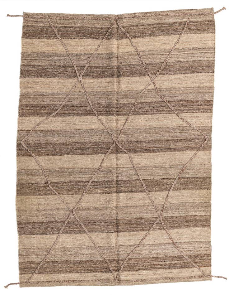 Detail image of 6' 1 x 9' 7 Hand Woven Kilim Modern Wool Rug