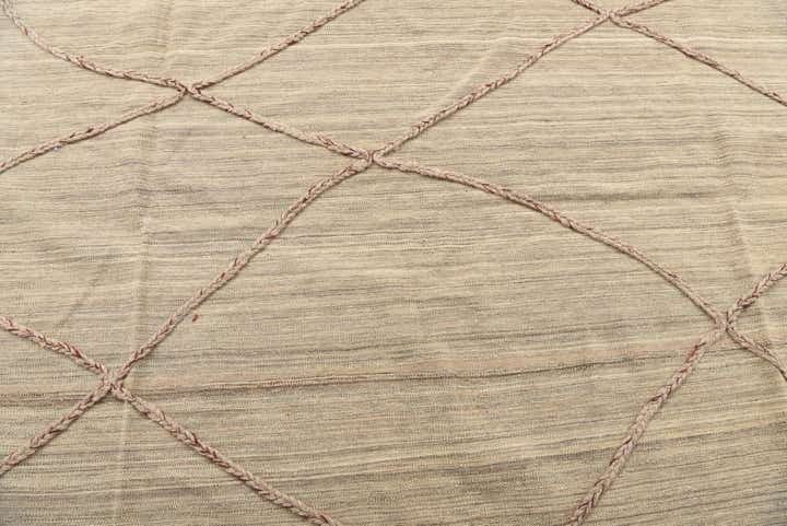 4' 9 x 7' Hand Woven Kilim Modern Wool Rug