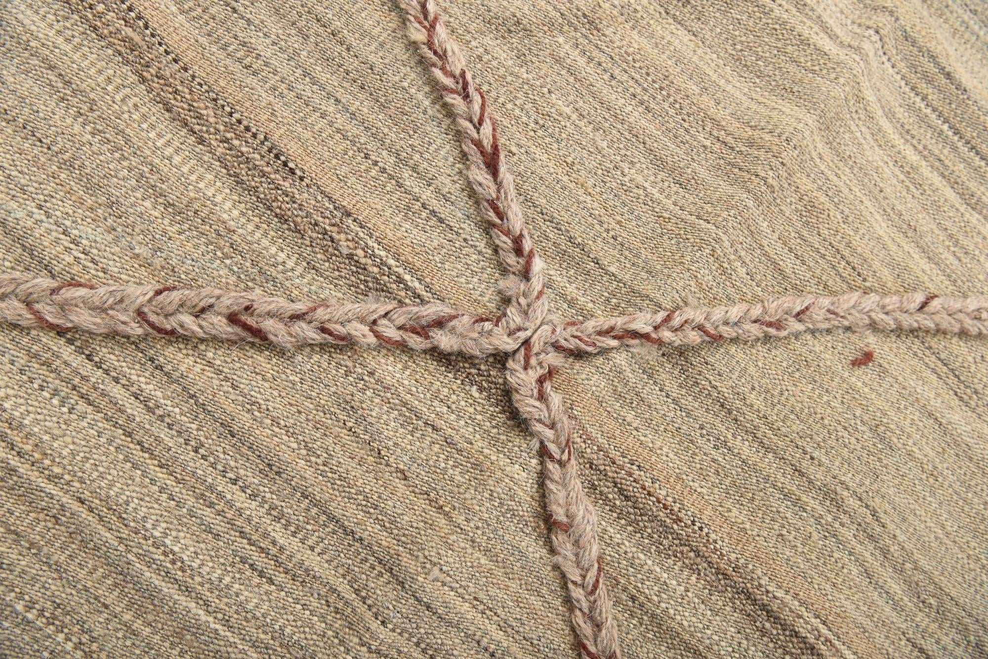 4' 9 x 7' Hand Woven Kilim Modern Wool Rug