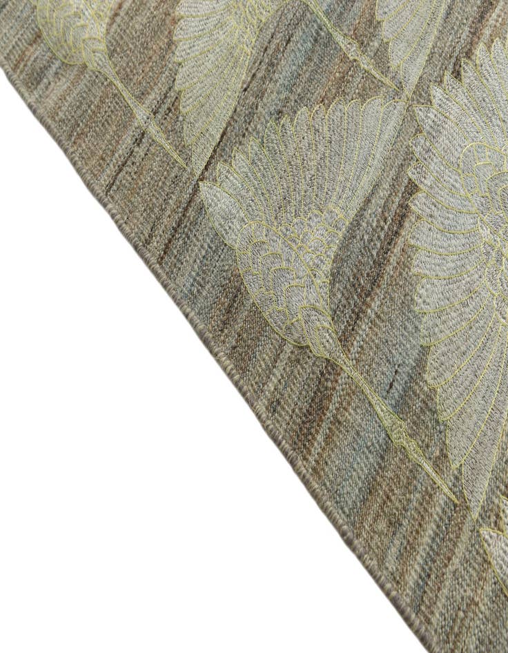 Detail image of 6' 4 x 9' 1  Hand Woven Kilim Modern Wool Rug