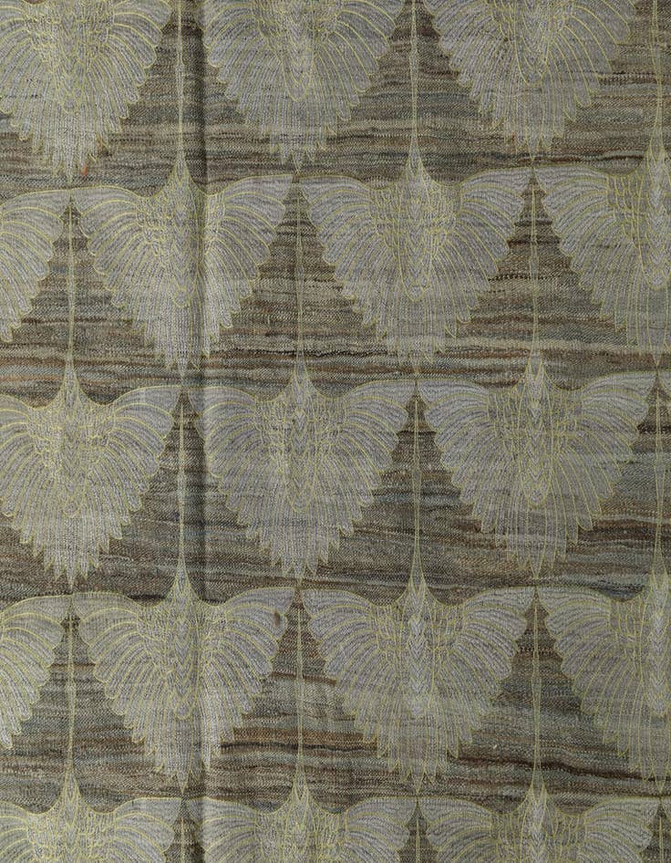 Detail image of 6' 4 x 9' 1  Hand Woven Kilim Modern Wool Rug