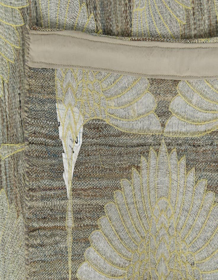 Detail image of 6' 4 x 9' 1  Hand Woven Kilim Modern Wool Rug