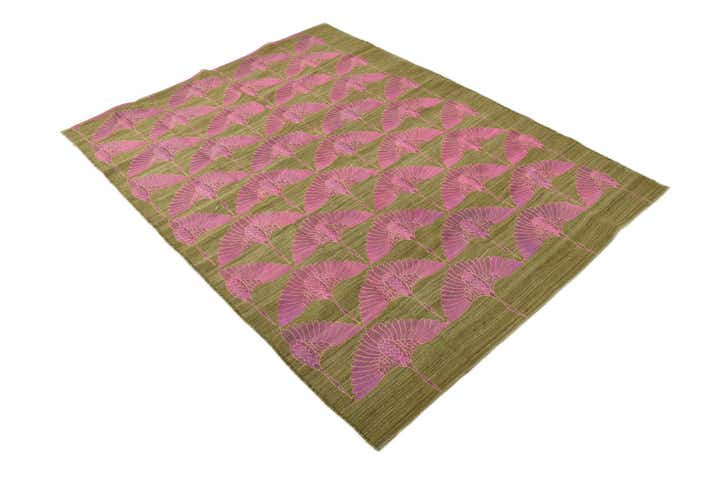 4' 9 x 6' 5 Hand Woven Kilim Modern Wool Rug