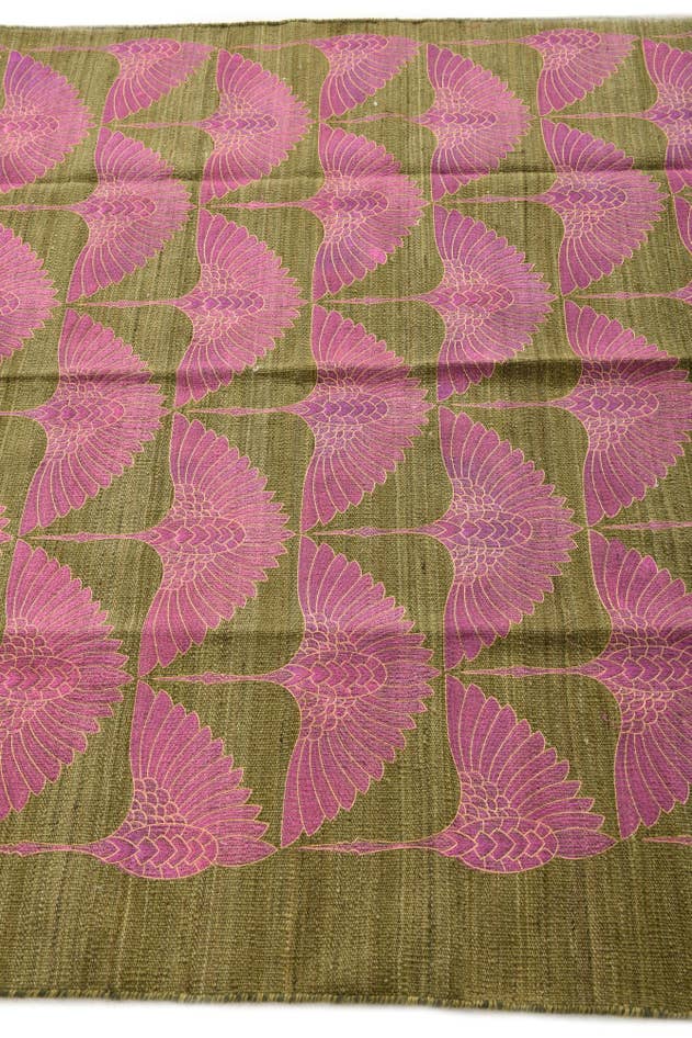 Detail image of 4' 9 x 6' 5 Hand Woven Kilim Modern Wool Rug