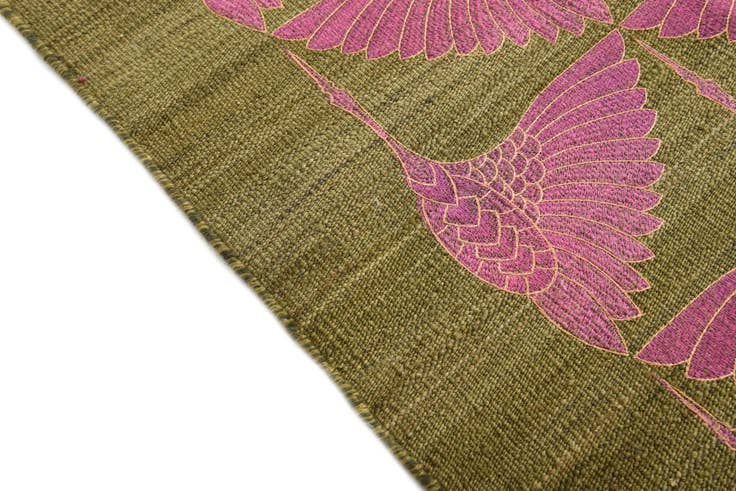 Detail image of 4' 9 x 6' 5 Hand Woven Kilim Modern Wool Rug