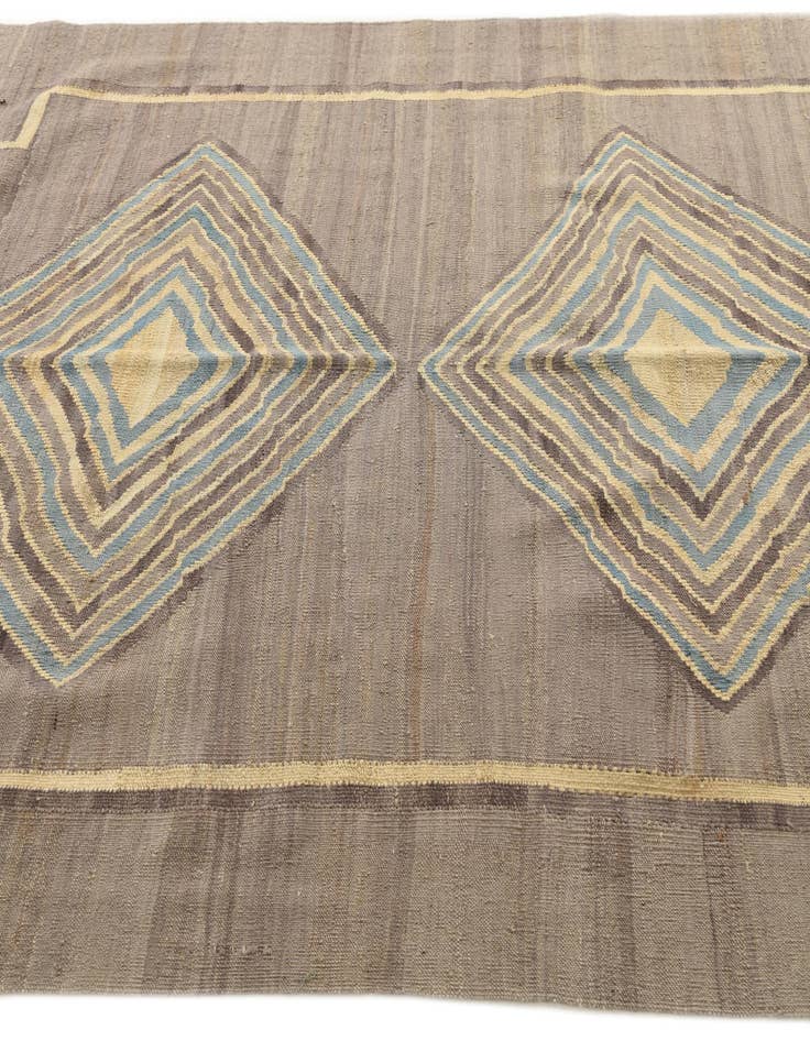 Detail image of 5' 6 x 7' 6  Hand Woven Kilim Modern Wool Rug