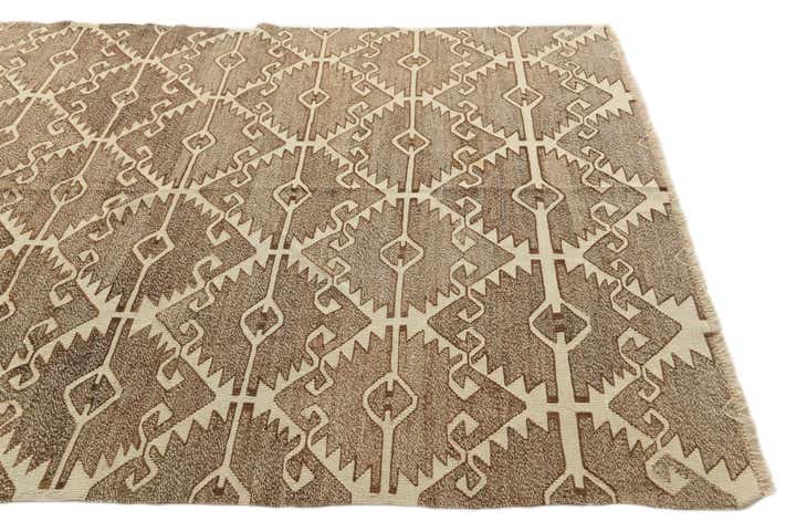 5' 8 x 7' 6 Hand Woven Kilim Modern Wool Rug