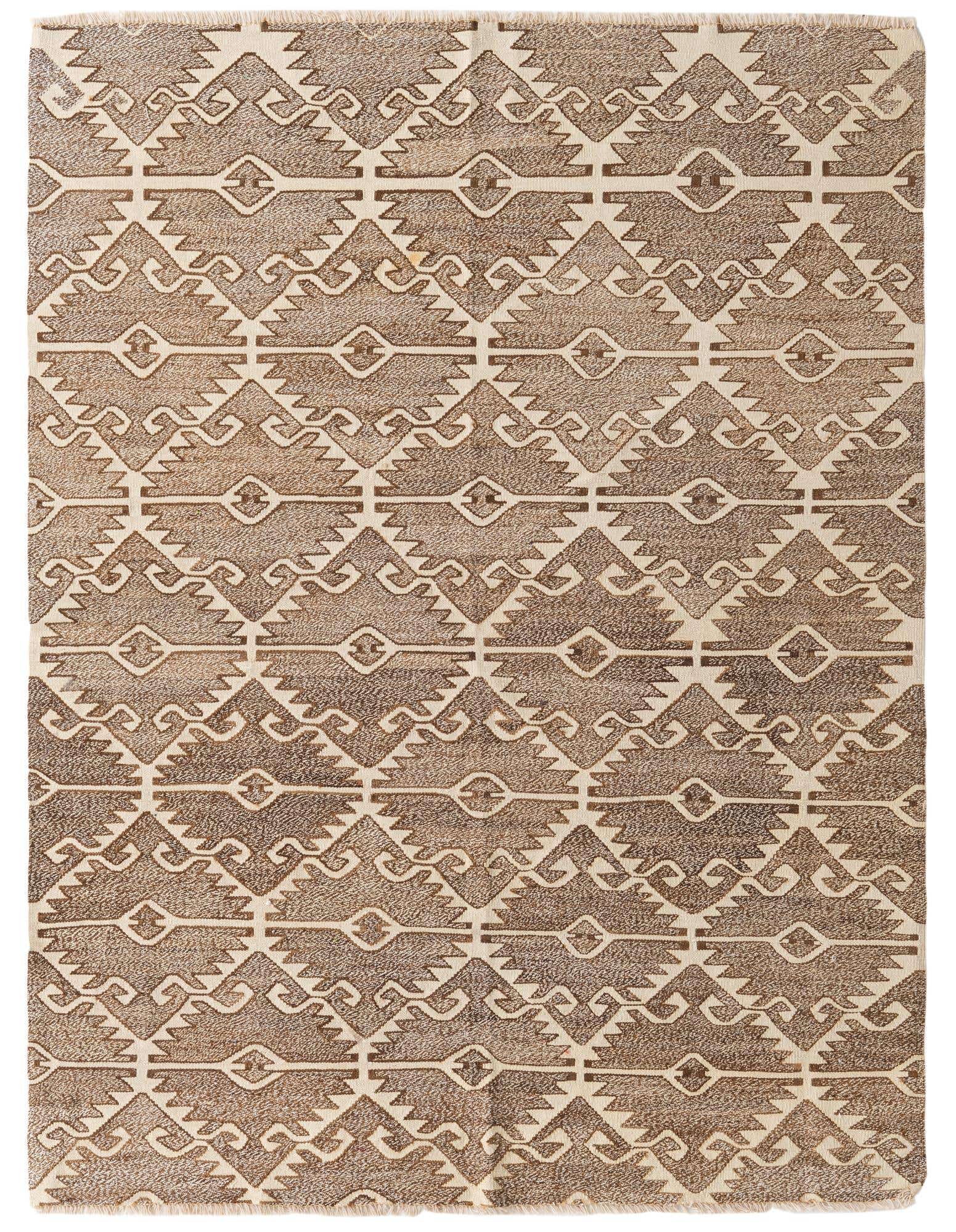 5' 8 x 7' 6 Hand Woven Kilim Modern Wool Rug
