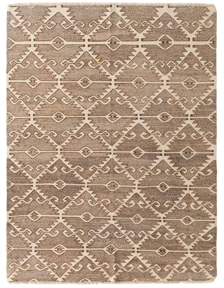 5' 8 x 7' 6 Hand Woven Kilim Modern Wool Rug