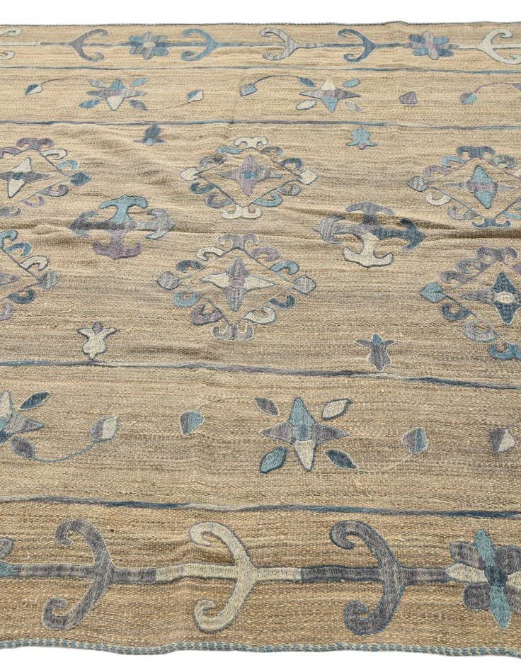 Detail image of 5' 10 x 7' 6  Hand Woven Kilim Modern Wool Rug